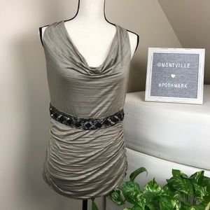 Pleione Sleeveless Size Large Tan Top